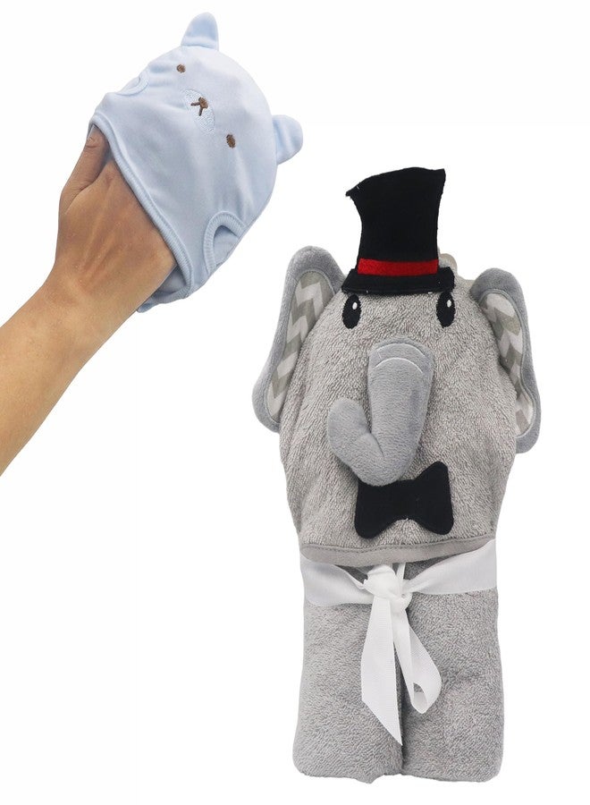Kradyl Kroft 100% Cotton Baby Hooded Bath Towel with Bath Loofah | Soft Absorbent Cotton Bath Towels for Baby (Magic Elli) - Image 2