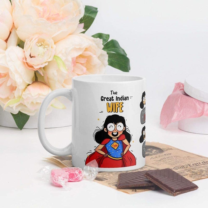 Oye Happy - Great Indian Wife Mug - Romantic Gift for Wife on Valentine's Day/Anniversary/Birthday - Image 5