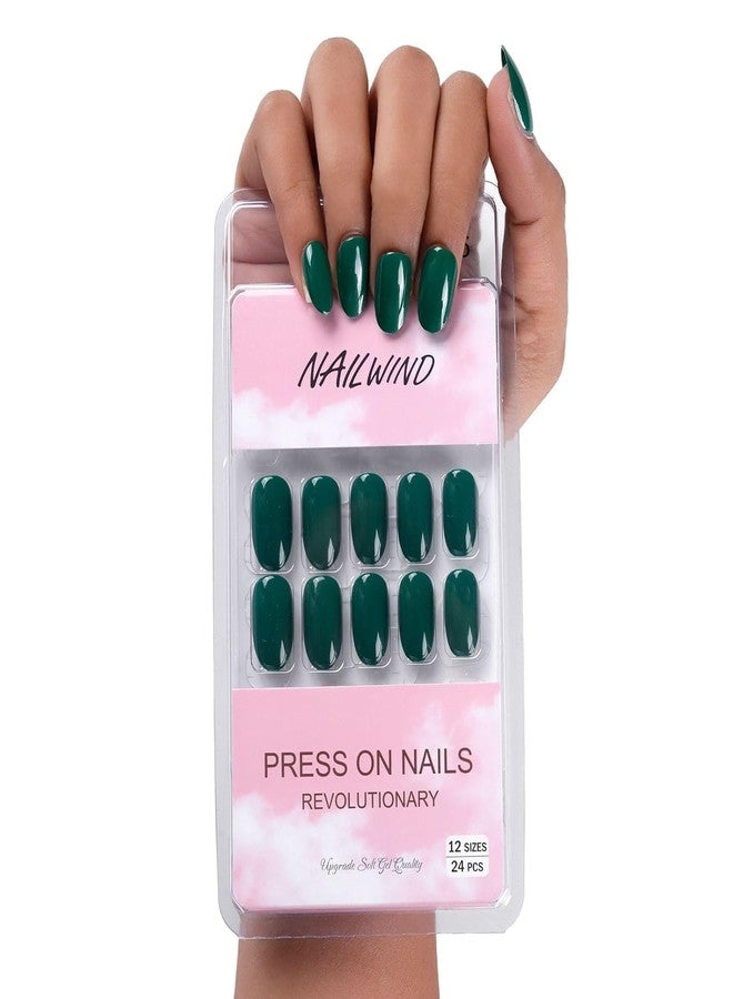 NAILWIND 24 Press on Nails | Natural French Short False Nails | Acrylic Full Cover Nails | Natural Fake Nails Delicate & Comfortable for Women and Girls (V-15) - Image 3