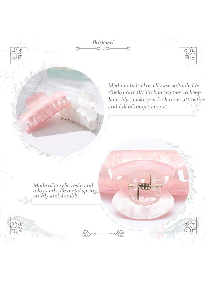 Brinie مشابك شعر ملونة وردية متوسطة غير قابلة للانزلاق لملحقات الشعر للنساء والفتيات (2 قطعة) (Bt03Pw) - Image 3