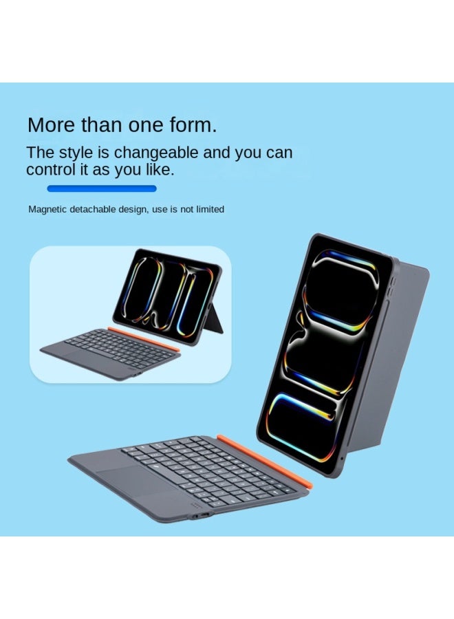 Neutral M4 Magnetic Magic Keyboard Compatible With 2025 Ipad 11/ipad Pro 11/pro 13 Tablet Keyboard Leather Case - Image 2