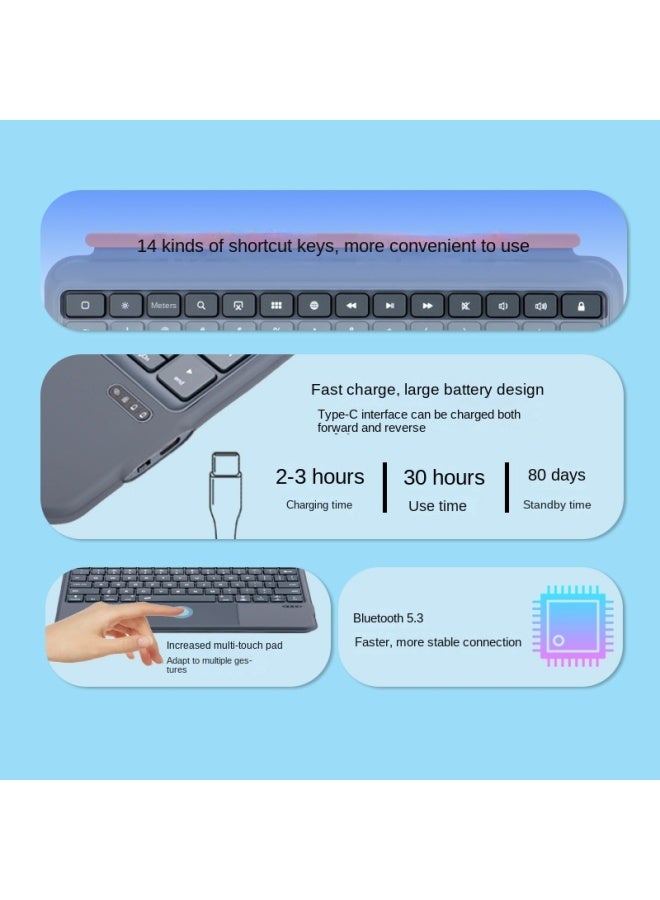 Neutral M4 Magnetic Magic Keyboard Compatible With 2025 Ipad 11/ipad Pro 11/pro 13 Tablet Keyboard Leather Case - Image 3