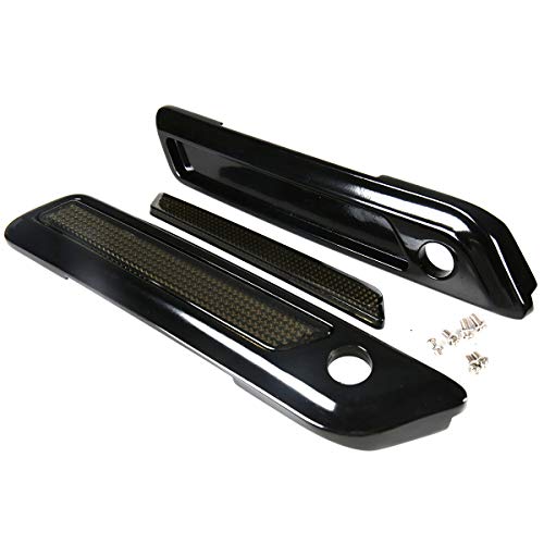 Rudyness Black Saddlebag Outer Lid Hinge Latch Covers For Harley Touring Electra Road Street Glide 2014-2023 (Black Smoke) - Image 1
