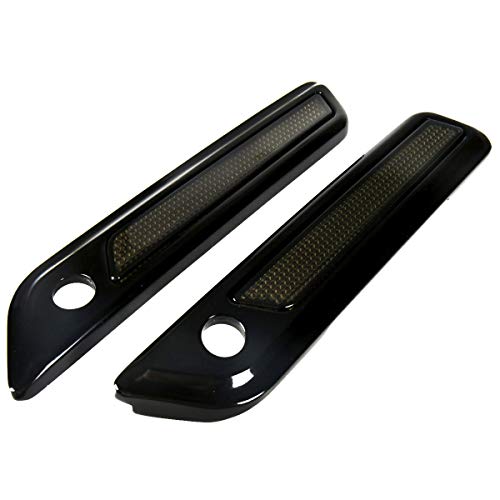 Rudyness Black Saddlebag Outer Lid Hinge Latch Covers For Harley Touring Electra Road Street Glide 2014-2023 (Black Smoke) - Image 2