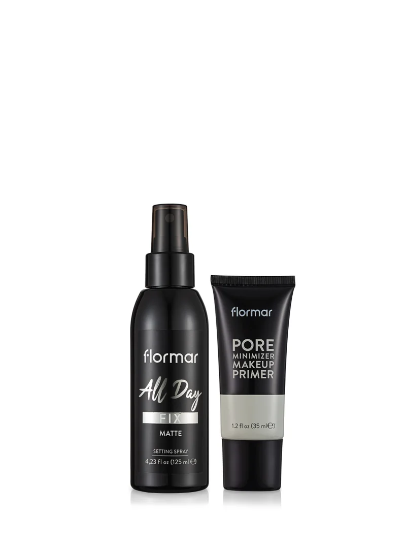 فلورمار FLORMAR FABULOUS FACE SETTING SPRAY MATTE + MINIMIZER MAKE UP PRIMER