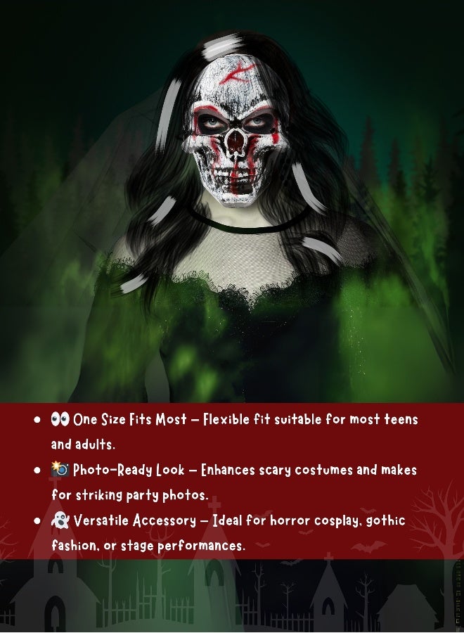 Feelings Halloween Skull Mask 22X26Cm - Image 4