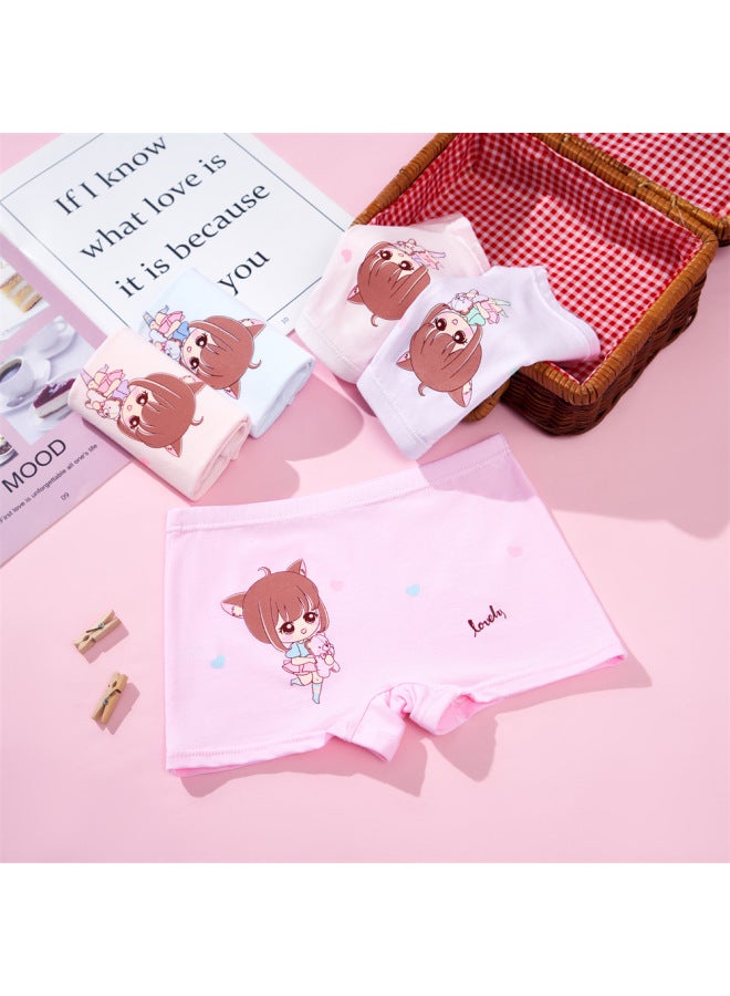 Children's Cotton Boxer Briefs For Girls, Age-appropriate, Comfortable Fit, Pure Cotton Crotch