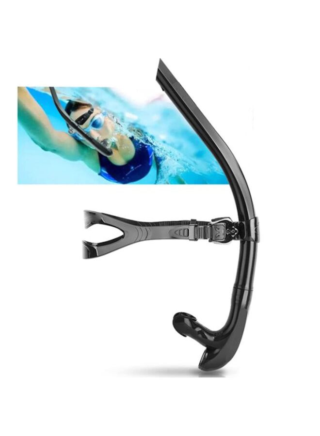 LAMAY Swim Snorkel for Lap Swimming, Adult Swimmers Snorkeling Gear for Training in Pool and Open Water, Snorkle Center Mount Silicone Mouthpiece One-Way Purge Valve - Image 1
