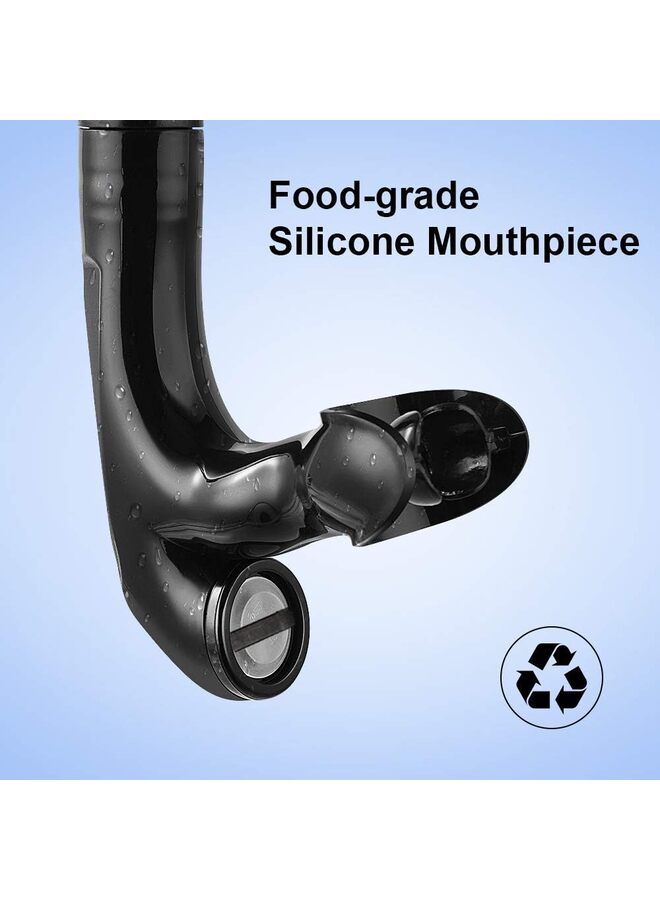 LAMAY Swim Snorkel for Lap Swimming, Adult Swimmers Snorkeling Gear for Training in Pool and Open Water, Snorkle Center Mount Silicone Mouthpiece One-Way Purge Valve - Image 5