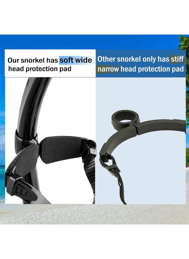 LAMAY Swim Snorkel for Lap Swimming, Adult Swimmers Snorkeling Gear for Training in Pool and Open Water, Snorkle Center Mount Silicone Mouthpiece One-Way Purge Valve - Image 4