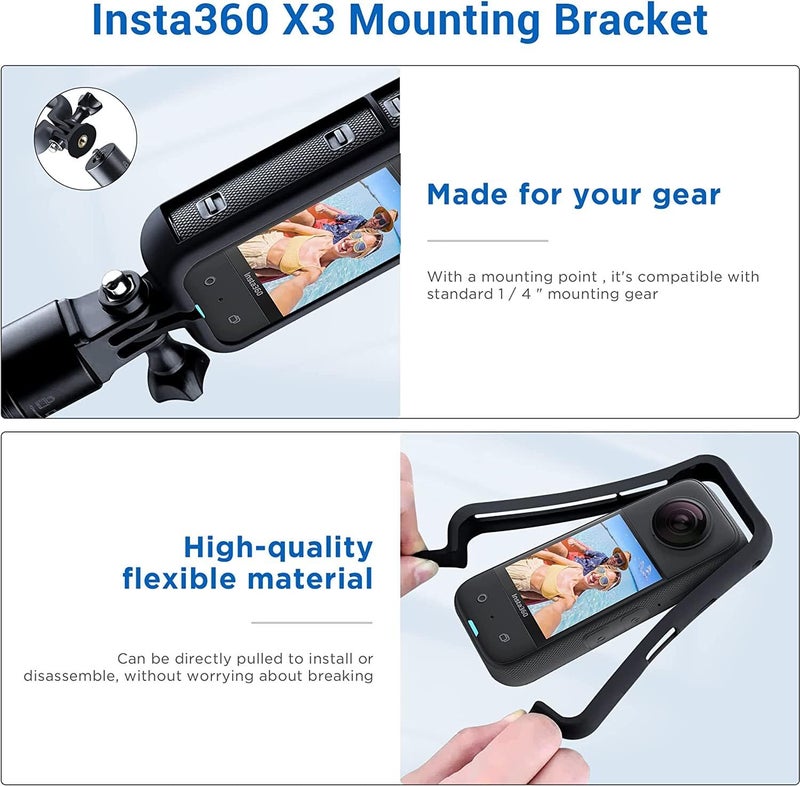 ADOFYS Housing Case for Insta360 ONE X3 Action Camera Accessories, Protective Frame Camera Mount with 1/4 Thread (for Insta360 ONE X3 Only) - Image 4