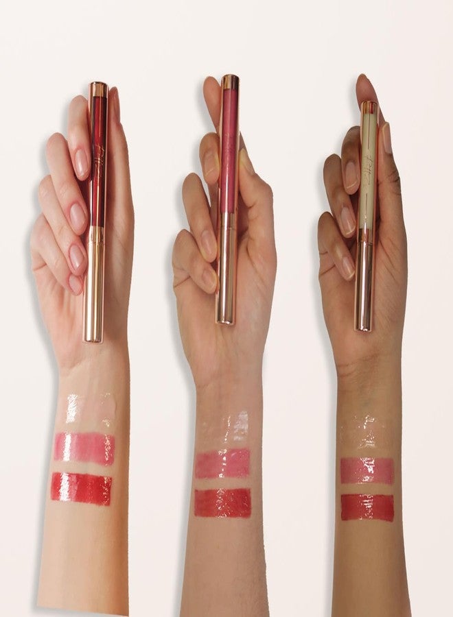 RITTZI Hyaluronic Plumping Lip Gloss in Dusty Rose - Hydrating and Anti-Aging with Hydrolyzed Marine Collagen and Mustard Sprout Extract - Image 5