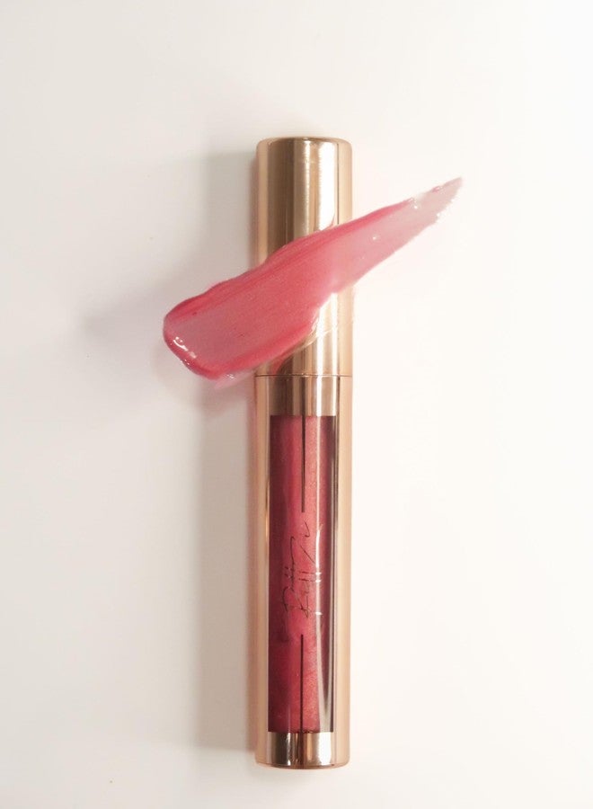 RITTZI Hyaluronic Plumping Lip Gloss in Dusty Rose - Hydrating and Anti-Aging with Hydrolyzed Marine Collagen and Mustard Sprout Extract - Image 3