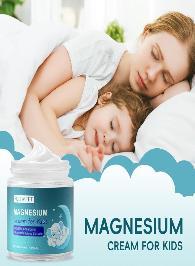 FullMeet Magnesium Cream for Kids, Soothes Anxiety & Relaxation with Chamomile, Aloe Vera, Shea Butter, Magnesium Cream for Sleep, Safe for Kids（4 oz） - Image 2