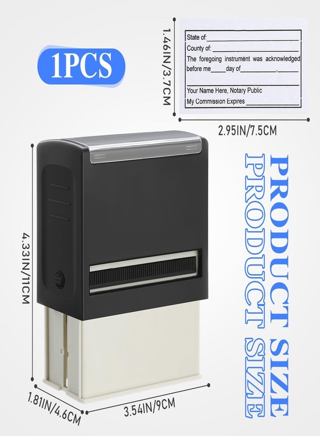 Weekgrat ختم إقرار كاتب العدل من ويكغرات سينلود، ختم كاتب عدل ذاتي التحبير، ختم كاتب عدل عام للقسم والتوقيع، ختم إقرار كاتب العدل لأي ولاية، طباعة واضحة، 1.46 × 2.95 بوصة - Image 3