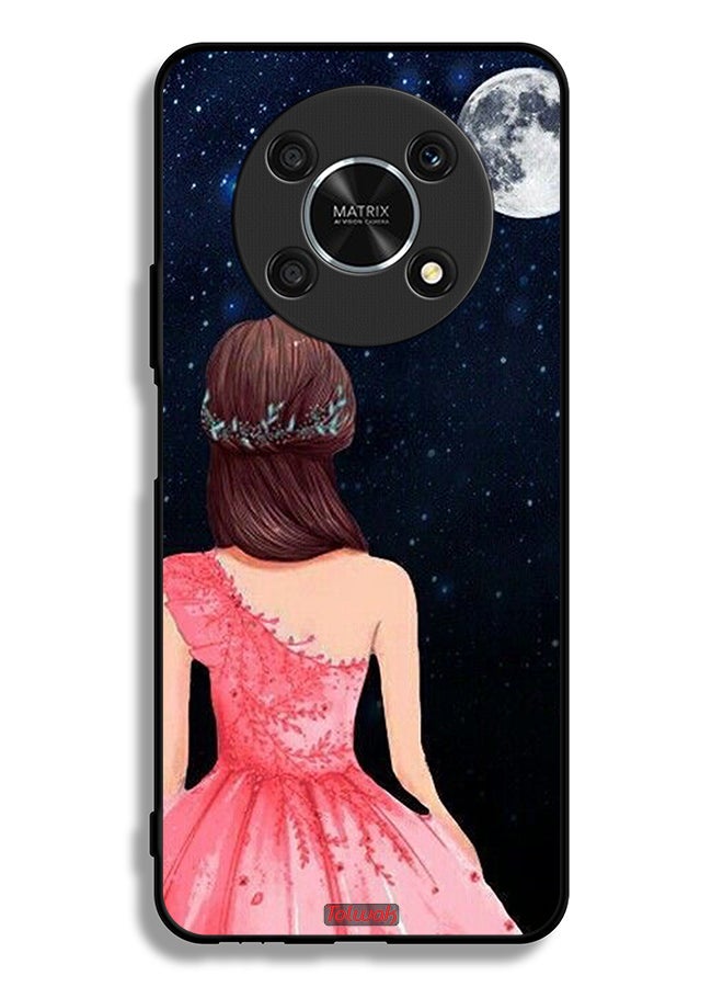 Tolwak Honor X30 5G Protective Case Cover Girl And Moon Art - Image 2