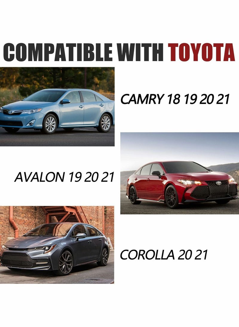 كابتن تيك Carbon Fiber Gear Shift Knob Trim Cover Sticker Interior Accessories for Toyota Camry 2022 2021 2020 2019 2018, for Corolla Hatchback Avalon 2022 2021 2020 2019 (Carbon Fiber) - Image 2