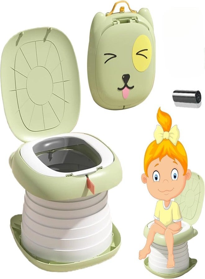 LASALE Collapsible Baby Potty Chair with Bag - Potty Seat Emergency Toilet for Kids Toilet with Trash Bag Storage for Travel, Camping & Beach - Image 1
