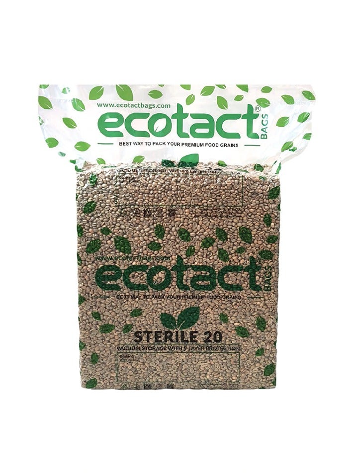 Ecotact 20 Hermetic Sterile Vacuum Bags, Multi-Layered Plastic Storage Bags for Food / Green Coffee Beans, Suitable for 12.5-15 Kgs, Pack of 20 pcs - Image 1