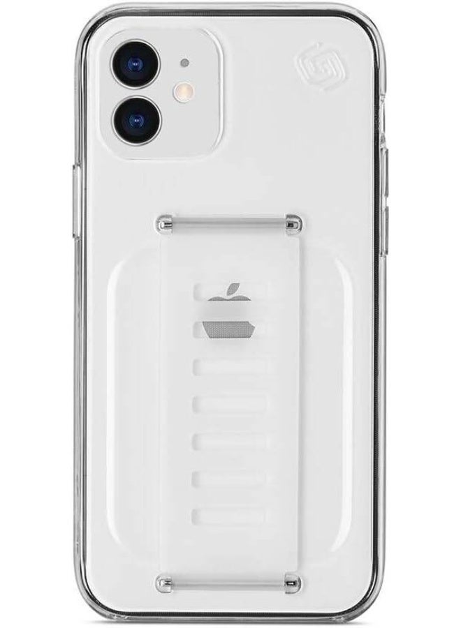 جريب 2 يو جراب شفاف رفيع لهاتف iPhone 12/12 Pro - غطاء شفاف خفيف الوزن للغاية مع حزام قبضة مدمج، تصميم يمنع السقوط، متوافق مع الشحن اللاسلكي - Image 5