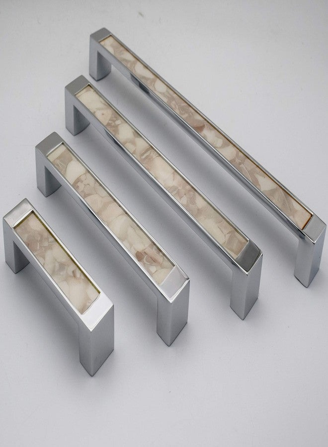 RAB Handle Zinc Kitchen and Office Drawer/Cabinet/Door/Wardrobe Handle (Code:- Globiya Handle, Finish:- White, Size:- 96mm) - Image 3