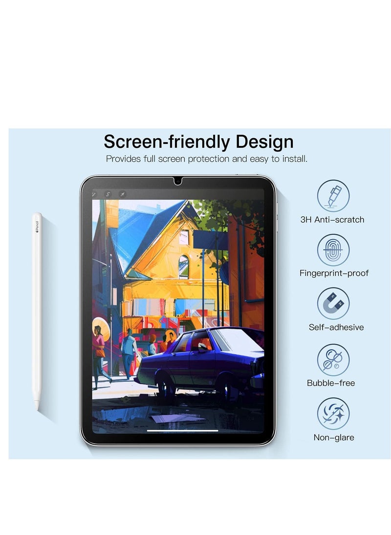 2 Pack Paperfeel Screen Protector Compatible with New iPad Mini 7 and iPad Mini 6 (2024 2021,8.3 Inch), Anti-Glare&Anti-Fingerprint&Matte Screen Protector for Drawing/Writing, Compatible with Apple Pencil