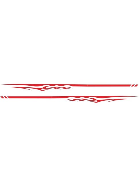 2 PCS/Set D-280 Flame Streak Pattern Car Modified Decorative Sticker(Red)