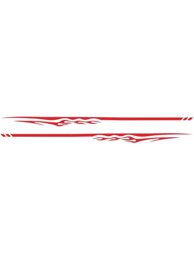 2 PCS/Set D-280 Flame Streak Pattern Car Modified Decorative Sticker(Red)