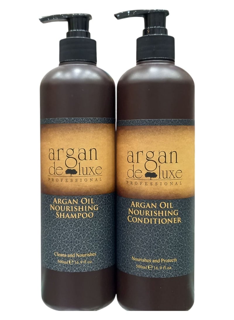 argan de luxe Argan Deluxe Shampoo 500 ML and Conditioner 500 ML with Moroccan Argan Oil