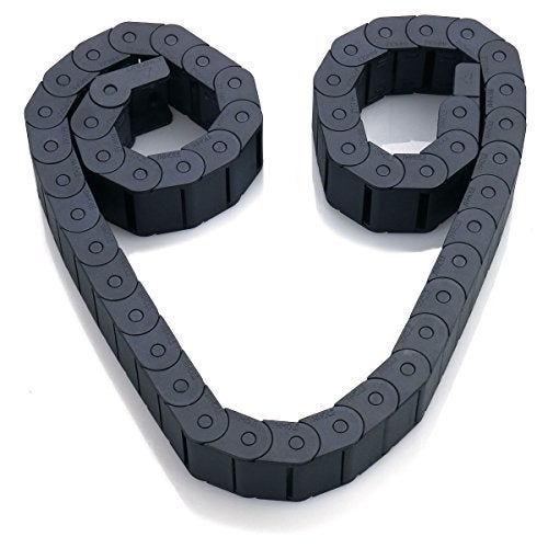 URBEST Black Plastic Flexible Nested Semi Closed Drag Chain Cable Wire Carrier 1M 15mm x 30mm for Electrical Machines - Image 4