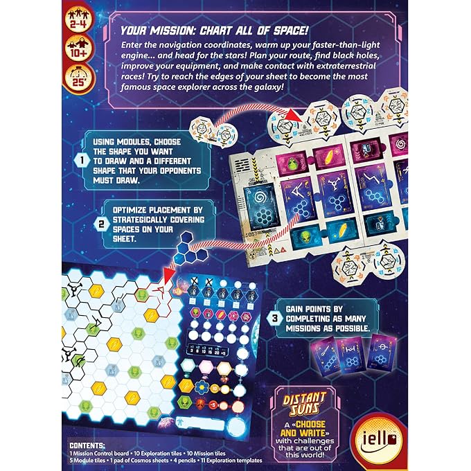 Iello Distant Suns - Choose & Write Game, Kids & Family, Games, Ages 10+, 2-4 Players, 25 Min - Image 3