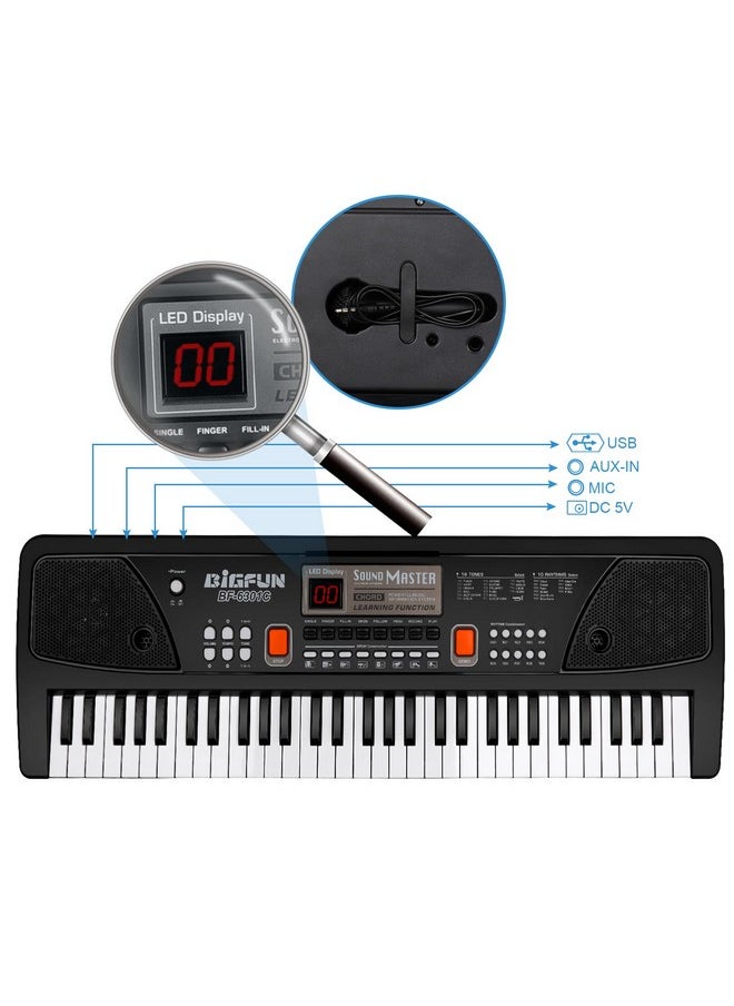 Piano For Kids With Microphone, Keyboard Piano For Beginners Electronic Keyboard 61 Keys With Dual Speakers/Led Display/Aux-In Jack/Music Stand Piano Toys For Boys Girls Ages 3-12 - pzsku/Z621625A466149DC2B88EZ/45/_/1734347964/6e0cd2ee-861f-4f94-bd9b-1a8b41318cea