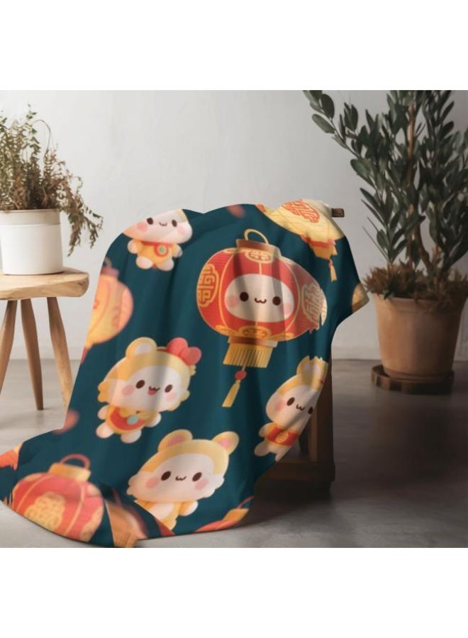 عام بطانية رقيقة من الفانيلا الكرتونية للأطفال والرضع (دافئة ومريحة، ومناسبة للنوم والألعاب) 70 سم * 100 سم - Image 5