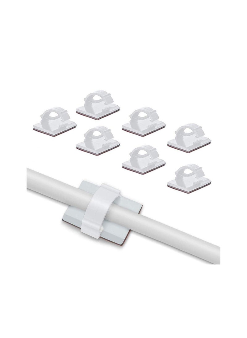 12 PCS Adjustable Cable Clips, Adhesive Cable Organizer Cord Holder for Fiber Optic Cables, Wire Cables and Slim Ethernet Cables - Image 1