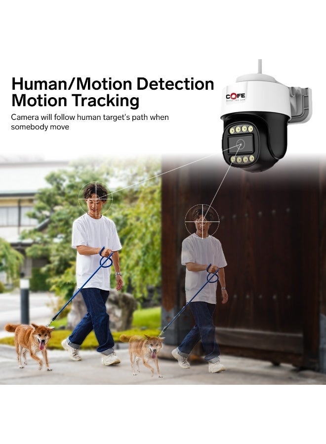 COFE 3MP SIM BASED Smart Security Camera – AI Human Detection, Full-Color Night Vision, Two-Way Audio, TF Card & Cloud Storage (CF-4G-PTC01-3D) - Image 3