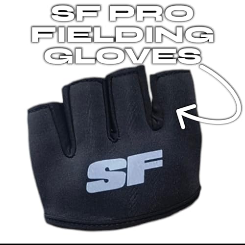 YOOGI SF Pro Cricket Fielding and Catching Gloves for Adults - Half Finger, Lightweight Training Gloves with Strategic Padding and Secure Grip - Image 2