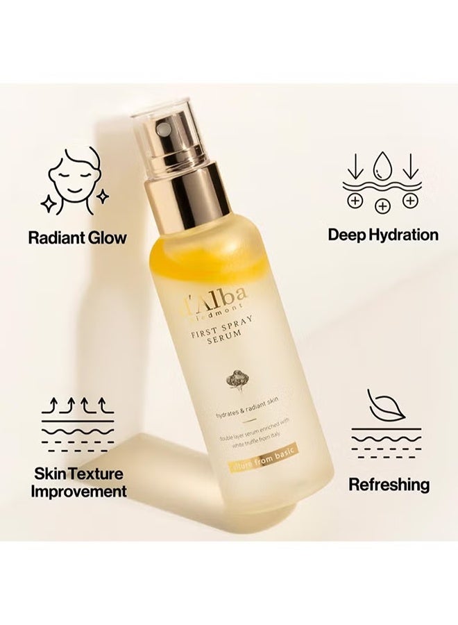 دي'ألبا مجموعة كريم واقي الشمس المائي UV ESSENCE WATERFULL وسبراي السيروم الأول، SPF 50 PA، كريم واقي شمس ملون بلون وردي لتوحيد اللون، سيروم وجه نباتي مرطب ومشع بطبقة مزدوجة من الكمأة البيضاء، 50مل و100مل - Image 2
