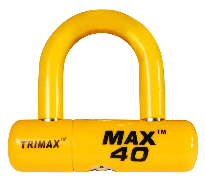 Trimax MAX40YL Motorcycle Disc ULock Yellow with Yellow PVC Shackle