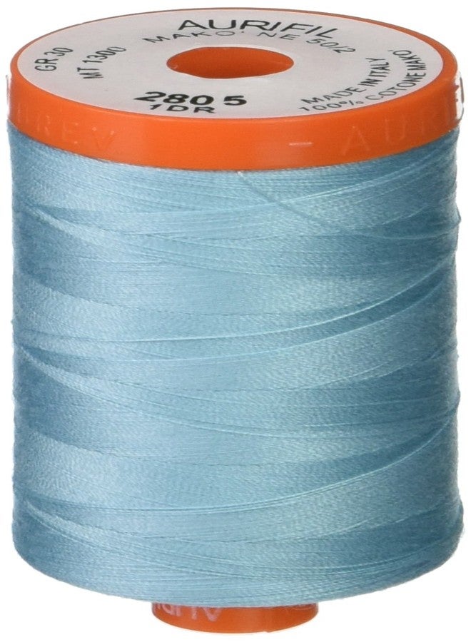Aurifil A1050-2805 Solid 50wt 1422yds Light Grey Turquoise Mako Cotton Thread