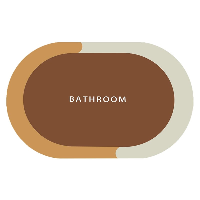 UMAI Polyester Non-Woven Felt Bathroom Mat(40 * 60cm) Bath Mat | Anti Skid Mat for Bathroom Floor | Bathroom Accessories | Bathroom Mats Water Soak | Non Slip Mat for Bathroom | Floor Mat (Brown) - Image 2