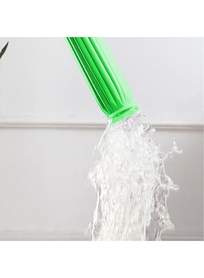2-in-1 Twist Floor Mop 360° Rotating Adjustable Microfiber Mop for Tile Hardwood Laminate Cleaning - Green - Image 2