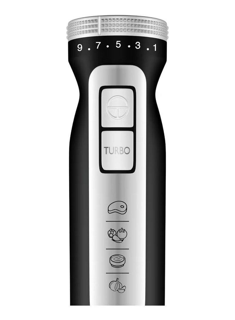 ميانتا هاند بلندر ميانتا تربو مع وعاء سعه 1 لتر ، 1000 وات، اسود وفضي - HB111338A  - Image 2
