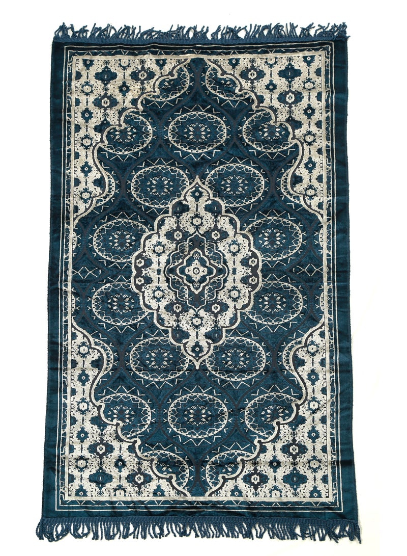 Vitacelli سجادة صلاة 614GSM مضادة للانزلاق قمة مخملية سجادة صلاة إسلامية تصميم جديد سميكة مبطنة سجادة صلاة للرجال والنساء هدية عيد رمضان (140 سم × 70 سم) - Image 1