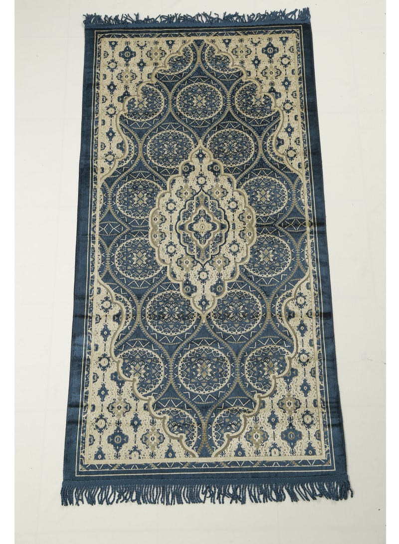 Vitacelli سجادة صلاة 614GSM مضادة للانزلاق قمة مخملية سجادة صلاة إسلامية تصميم جديد سميكة مبطنة سجادة صلاة للرجال والنساء هدية عيد رمضان (140 سم × 70 سم) - Image 3