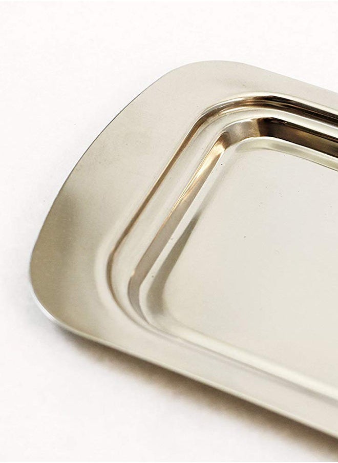 NIBEMINENT Butter Dish With Acrylic Lid Silver 18centimeter  - Image 5