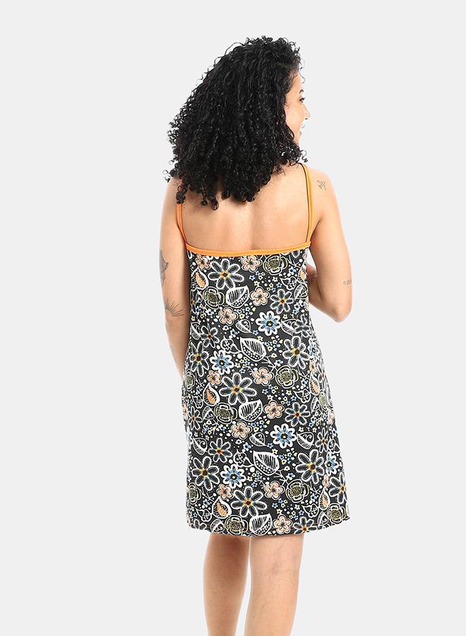 kady Orange Sleepshirt With Floral Print - Image 3