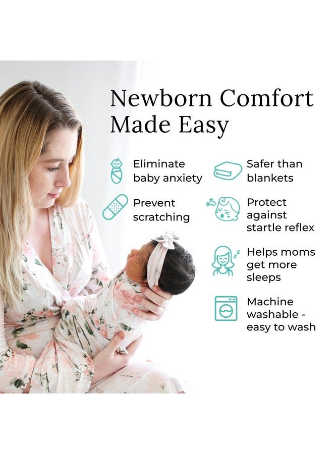 Posh Peanut Baby Swaddle Blanket, Soft Päpook Viscose from Bamboo Swaddles Wrap & Headband Set, Anti Stink Lightweight Breathable Infant Receiving Swaddling Blankets, Girl Newborn Shower Gift - Image 5