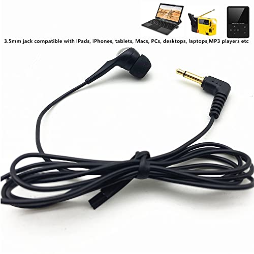 LINHUIPAD Single Side Earphone in-Ear Mono Earbuds Disposable Headphone Low Cost Ear Buds for One Ear - Image 3