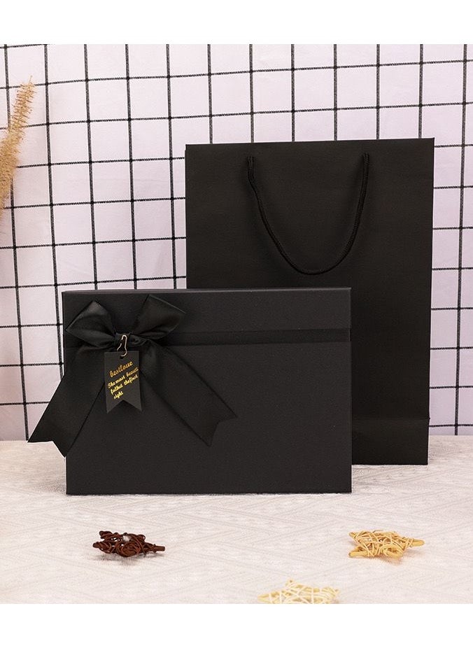 Ramadan Gift Box Empty Black Color 20 * 18 * 8cm with Paper bag for New Year Ramadan Wedding Eid Birthday Groomsman Father's Day Presents Display and Packing - pzsku/Z6216AF6D57EA3C8E0C36Z/45/_/1731385348/2b2efa13-163c-4ecc-9170-094974e2e80e