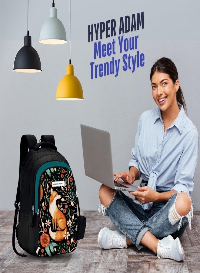 Hyper Adam 35L Latest And Trendy Stylish Waterproof College/Casual/School Bag/Backpack For Kids, Boys, Girls, Men And Women | For Everyday Use Extra Pouch Included - Image 5